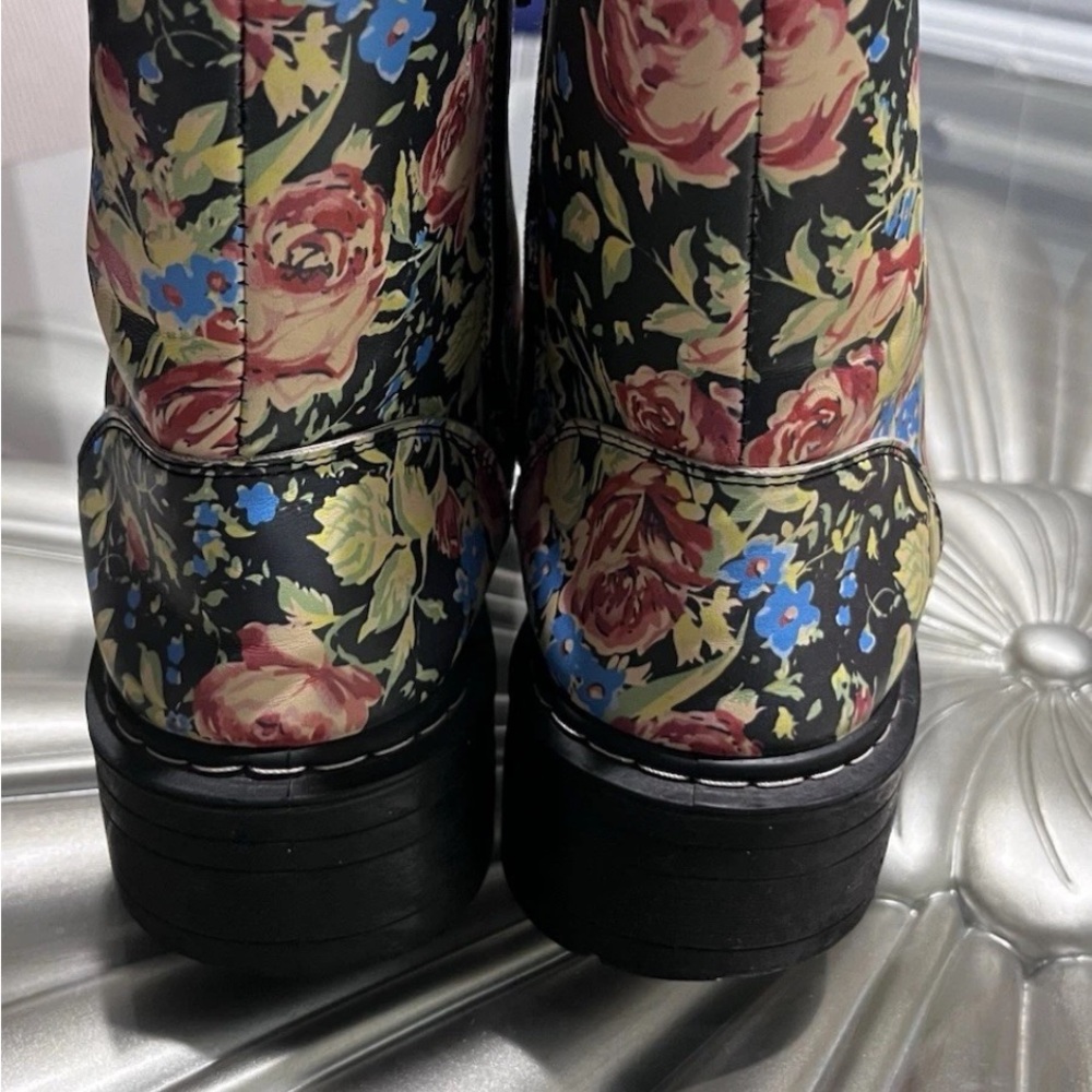 Floral Combat Boots for Women - Picture 3 of 11
